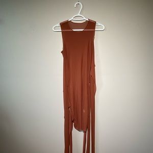 Mesh sheer bandage wrap dress.